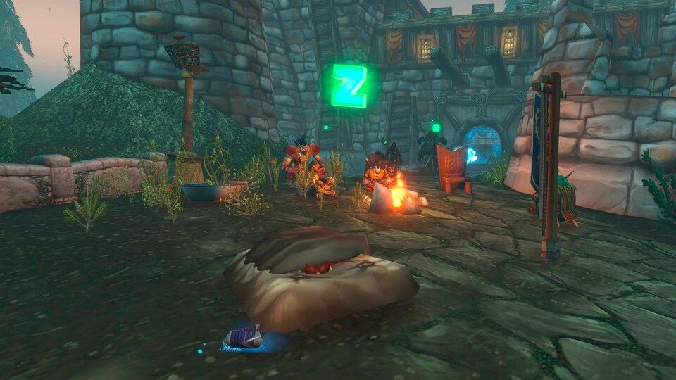 Das Lager bringt Horde und Allianz durch die Buffs näher zusammen. Inklusive Schlafsack wird’s richtig gemütlich.