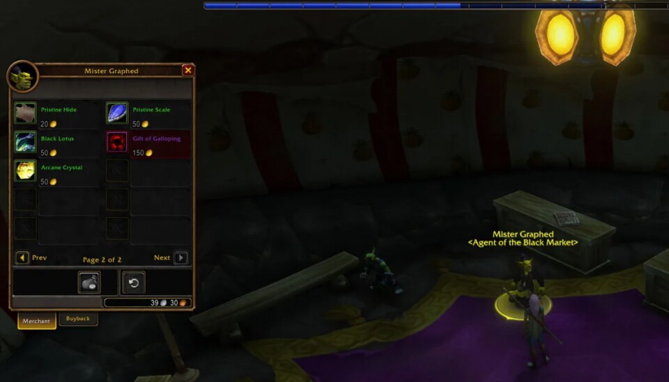 Hier seht ihr einen Teil seiner Ware. Bild: Wowhead