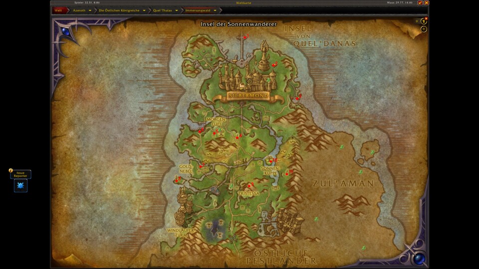 Hier haben wir alle Fundorte der Immersangwald-Glyphen verzeichnet.