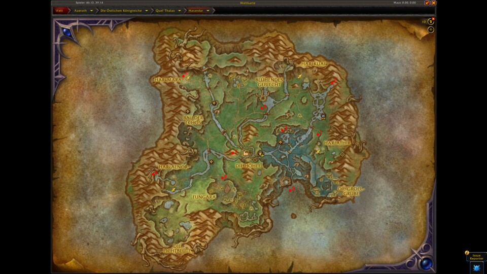 Auch in Harandar verstecken sich Glyphen des Himmelsreitens. Wir haben alle Fundorte auf der Map markiert.