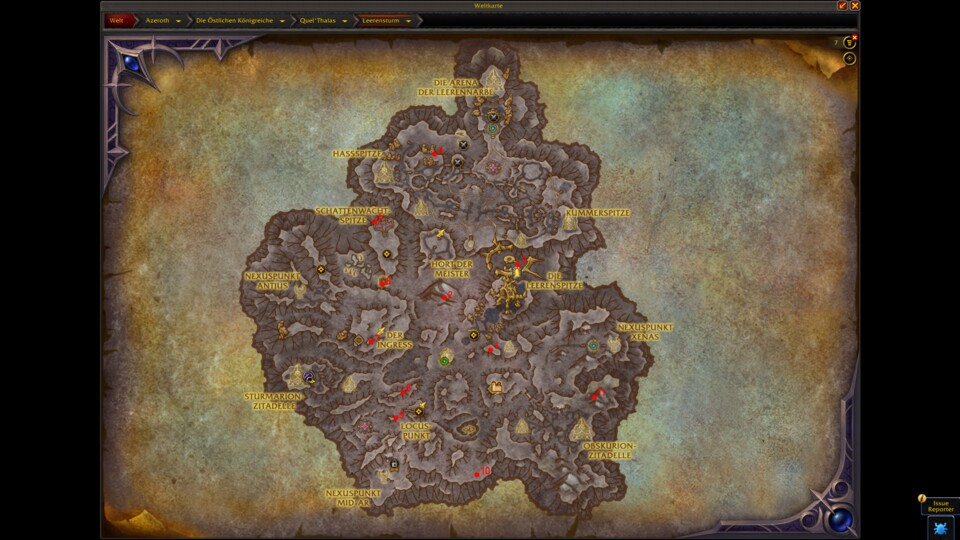 In Leerensturm holt ihr euch die verbleibenden Glyphen. Wir haben alle Fundorte auf der Map markiert.