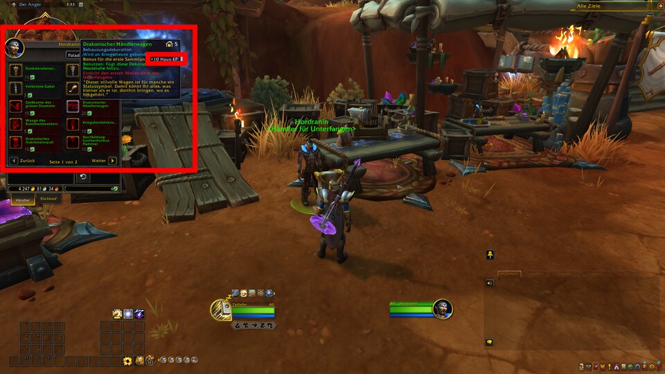 Wer eh noch Housing-Deko braucht, kann mit der Erstammlung viele EP verdienen – etwas mühsam ist der Vorgang aber.