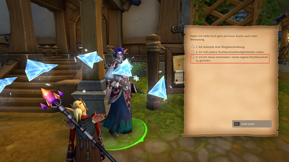 Beim Verwalter könnt ihr eine eigene Nachbarschaft gründen.