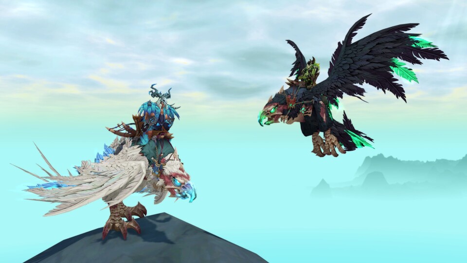 Im PvP könnt ihr euch unter anderem die beiden Reittiere Auflebendes Aas (links) und Abscheuliches Aas (rechts) verdienen.