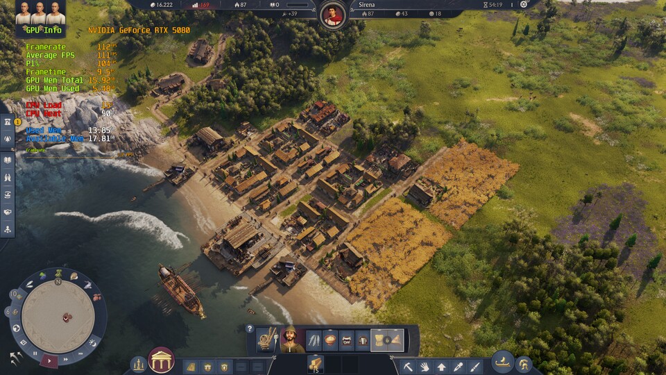 Auf höchster Detailstufe sieht Anno 117 großartig aus. Es kann sich jedoch lohnen, mit den Einstellungen zu spielen, denn die Hardware-Anforderungen sind enorm und die optischen Unterschiede zu niedrigen Stufen oft zu vernachlässigen.