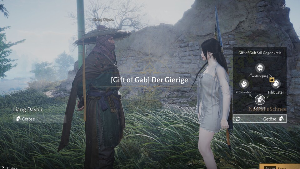 Klickt unter euren Namen auf das Feld, um eins der vier Kartensets auszuwählen.