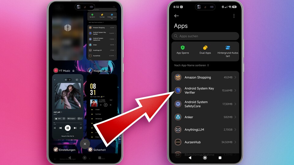 So schnell springt ihr in die App-Verwaltung in die Einstellungen.