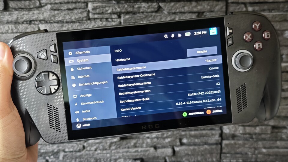 BazziteOS ist nahezu identisch mit SteamOS. (Bildquelle: Duy Linh DinhGameStar Tech)
