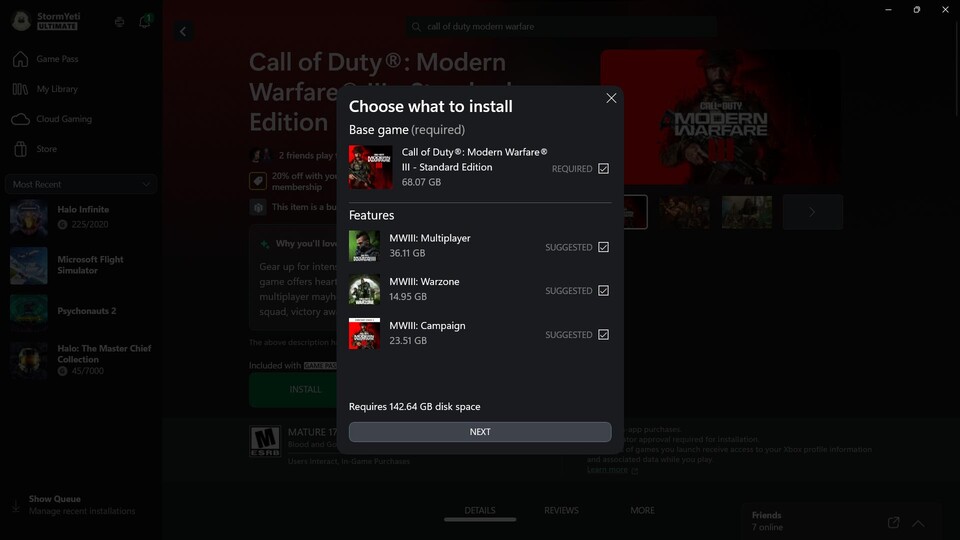 Künftig werdet ihr vor Installationen gefragt, welche Teile ihr tatsächlich herunterladen wollt. (Bildquelle: Microsoft)