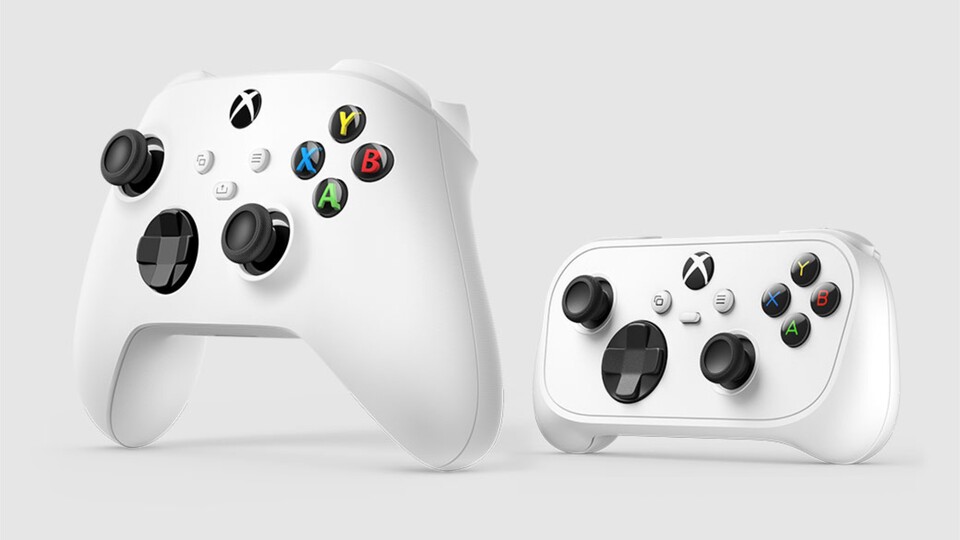 Der Größenvergleich zwischen normalem Xbox-Controller und der Nano-Variante. (Bildquelle: Microsoft)