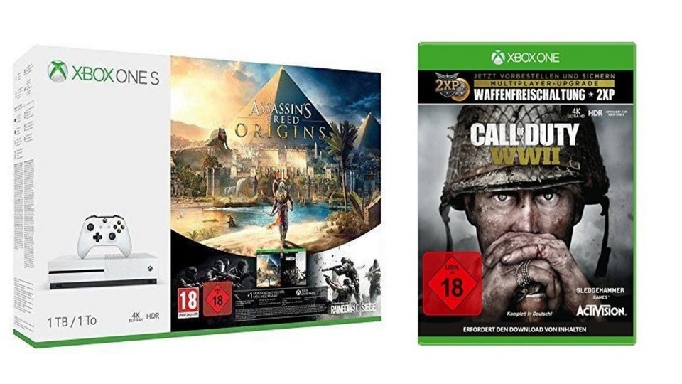Die Xbox One S + CoD WWII + AC Origins für nur 234,99€? Nur heute bei Amazon..