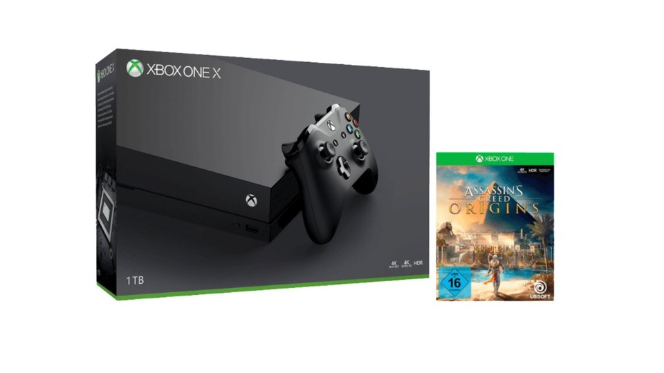 MediaMarkt bietet die Xbox One X 1TB + Assassin's Creed Origins im Exklusivbundle für nur 498€ an.