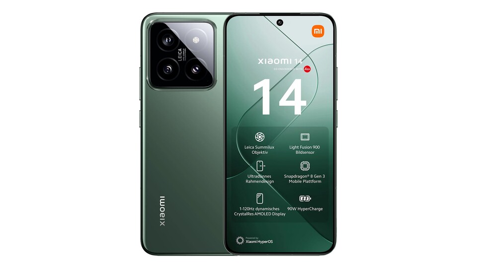 Freie Farbwahl: Das Xiaomi 14 ist in Jade Green, Black und White erhältlich!