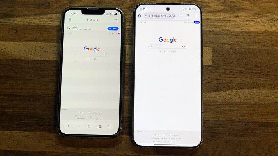 Das Display des Xiaomi 15T Pro ist ein gutes Stück heller als das meines iPhone 13 Pro (1.000 Nits). Bei Sonnenschein sind Bildschirminhalte problemlos ablesbar. (Bildquelle: GameStar Tech)