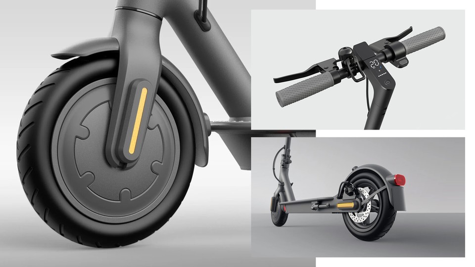 The Xiaomi e-scooter even manages an incline of up to 14% without breaking a sweat.