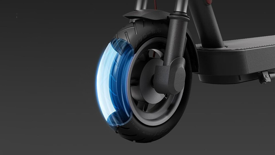 Die großen, breiten Reifen sorgen für mehr Traktion, unabhängig vom Untergrund oder der Wetterlage.