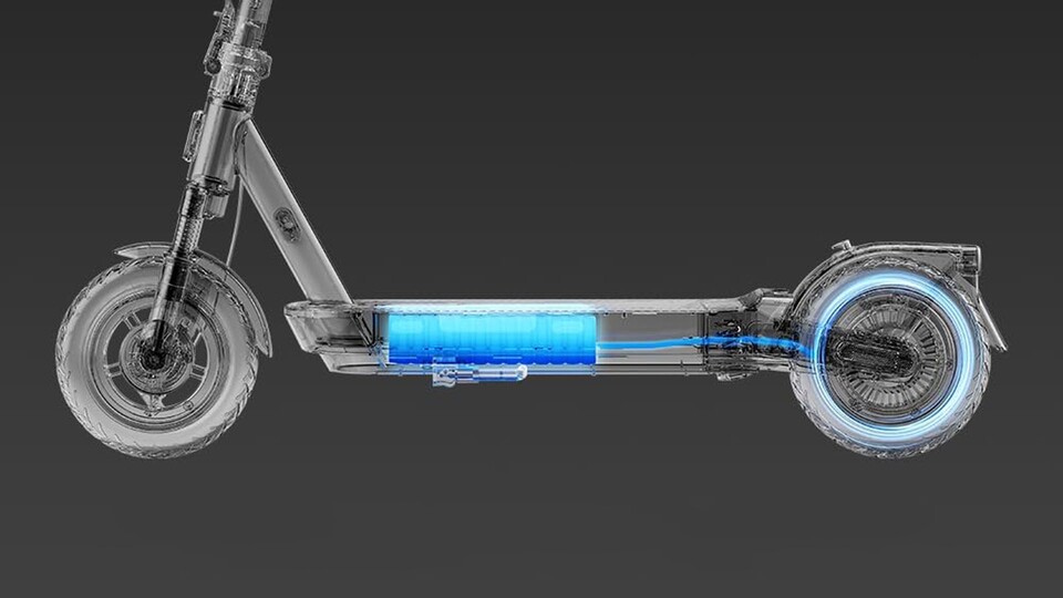 Der kräftige Elektromotor befindet sich im Hinterrad und lässt euch an der grünen Ampel zügig losfahren.