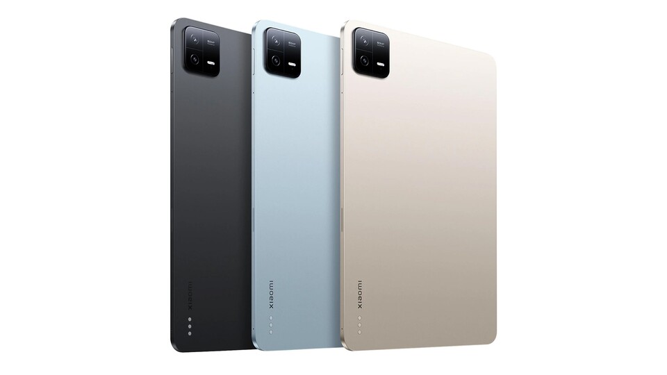 Das Xiaomi Pad 6 gibts in drei schönen Farben: Gravity Gray, Mist Blue und Gold.