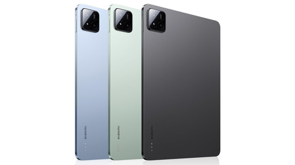 Das Xiaomi Pad 7 gibts in drei verschiedenen Farben: Blau, Grün und Grau.