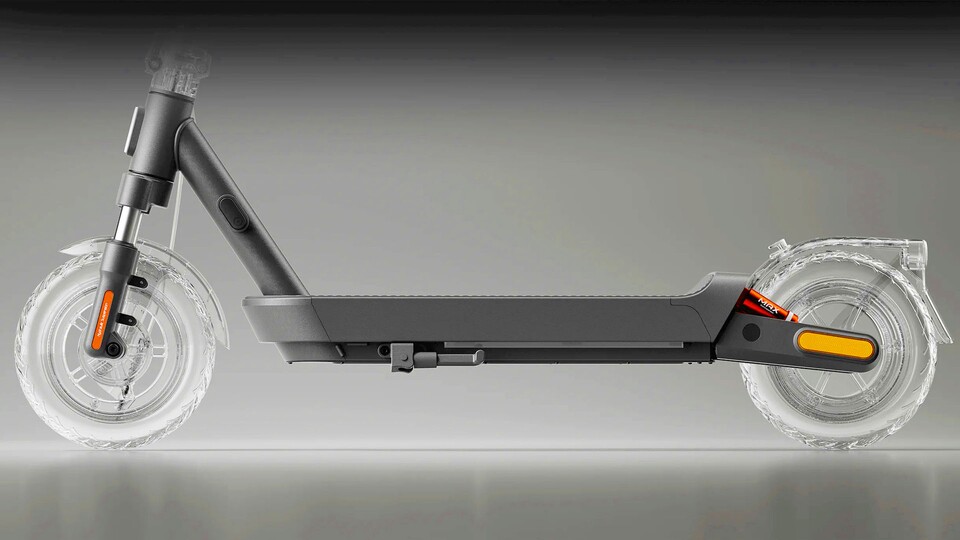 Der Rahmen des E-Scooters besteht aus robustem Karbonstahl und hält einer dynamischen Belastung von bis zu 120kg stand.
