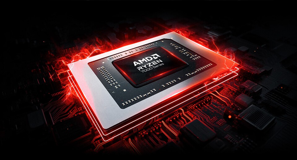 Der AMD Ryzen mit 8 Kernen und 16 Threads taktet über 5GHz hoch - gepaart mit einer RTX 4070 habt ihr einen bockstarken Gaming-Laptop.