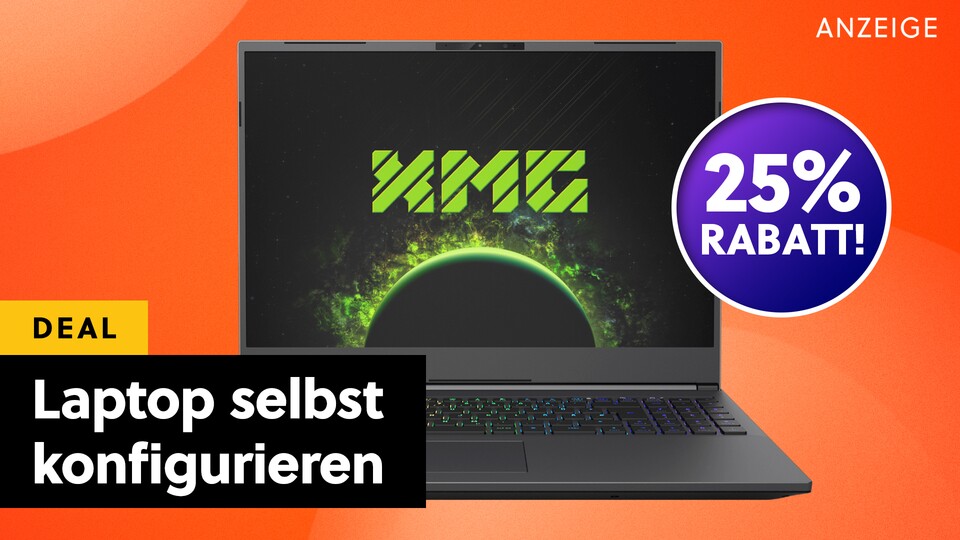 Den XMG CORE 16 Gaming-Laptop könnt ihr euch vor dem Kauf selbst konfigurieren. Im Warenkorb werden euch danach 25% Rabatt gutgeschrieben.