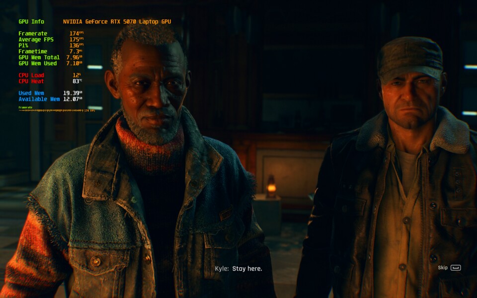 Meine Überraschung auf dem Gaming-Laptop: Dying Light: The Beast zeigt sich von seiner besten Seite und läuft Butterweich selbst bei hohen Einstellungen ohne Upscaling.