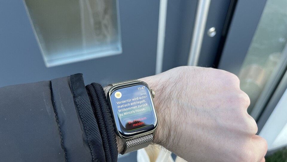 Auto Unlock funktioniert tadellos. Ich werde über eine Push-Mitteilung darüber benachrichtigt, dass die Tür geöffnet wurde.