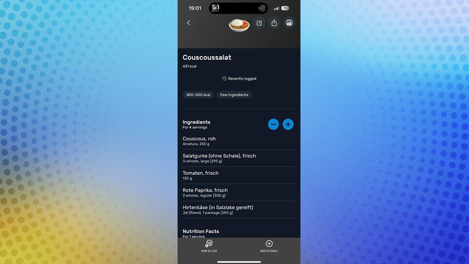 So sieht beispielsweise ein selbst zusammengestelltes Gericht von Mary aus.