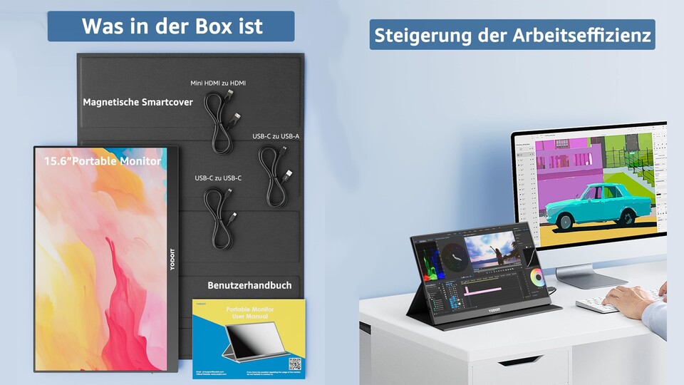 Mit Smartcover zum Aufstellen braucht man nichts mehr, um seinen Arbeitsplatz mit einem weiteren Monitor zu erweitern!