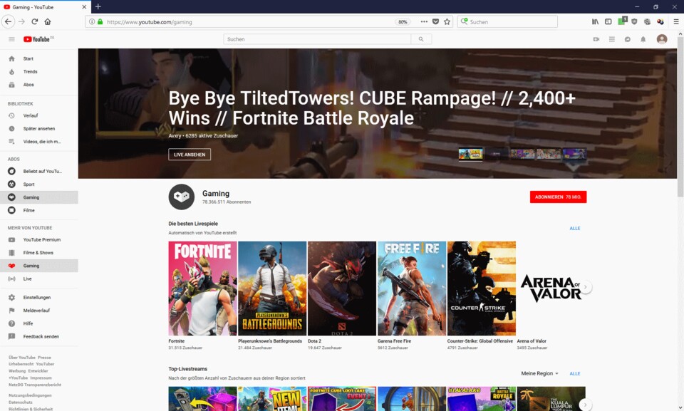 Youtube hat eine neue Gaming-Themenseite vorgestellt.