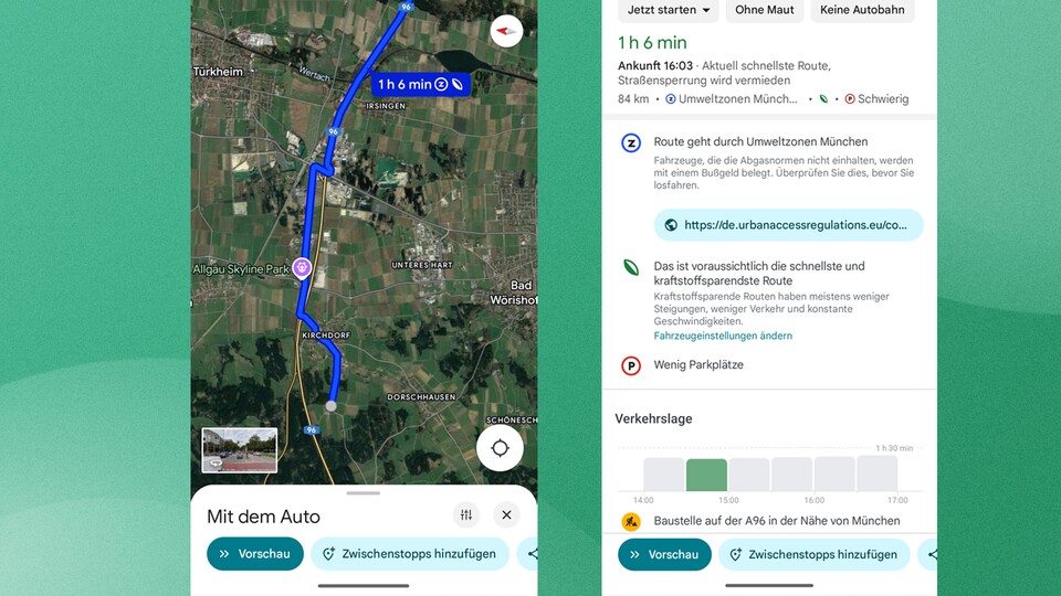 Um zu sehen, was das Z-Symbol anzeigt, wischt ihr mit eurem Finger das Infomenü nach Oben.