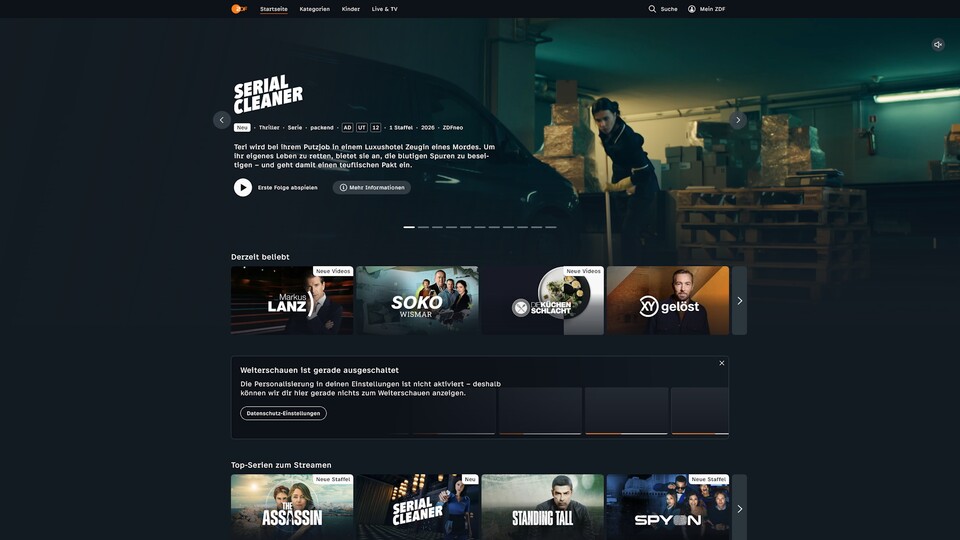 Die ZDF-Mediathek