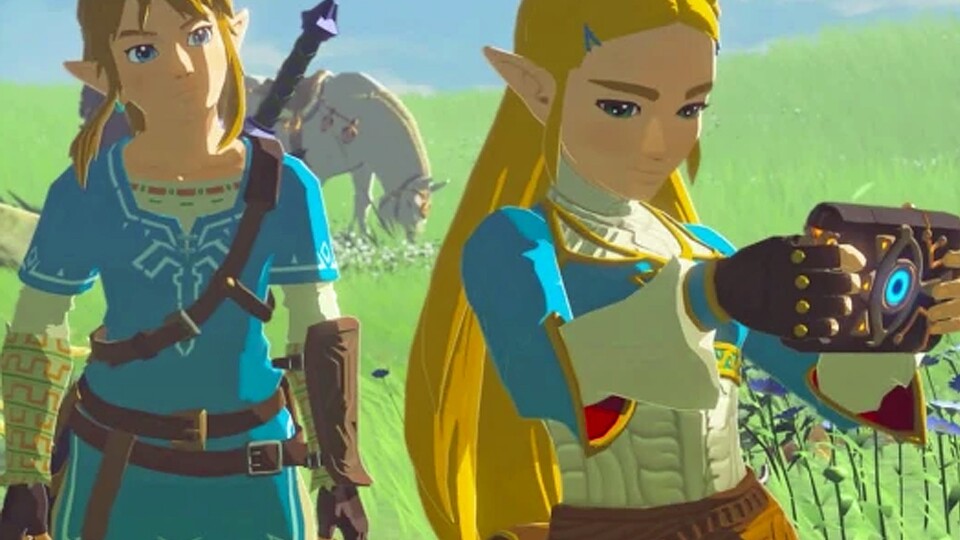 Zelda und Link im Spiel