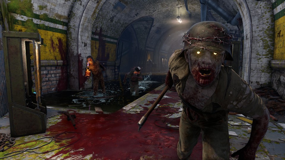 Stacheldraht, fehlende Zähne, baumelnde Eingeweide – die Zombies im Spiel sind schön hässlich.