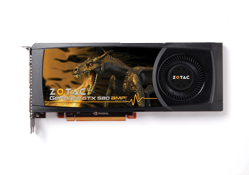 Zotacs Geforce GTX 580 AMP für annähernd 600 Euro bietet extrem viel Leistung, lärmt aber hörbar.
