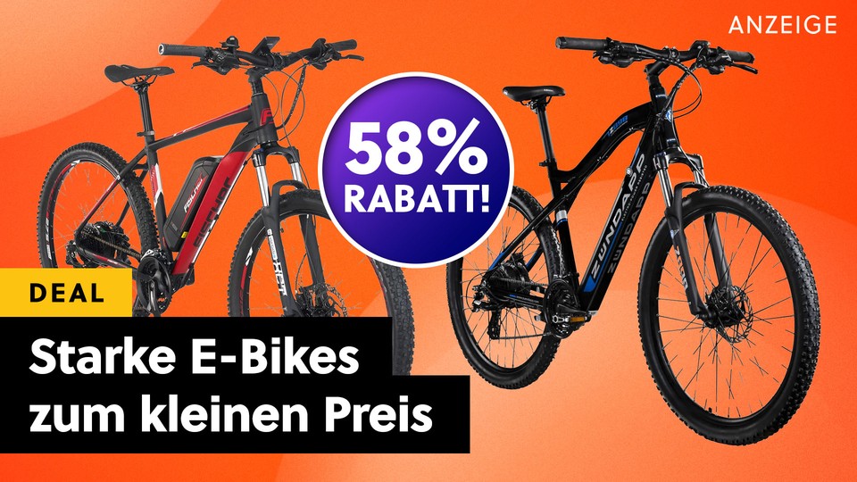 Bei LIDL bekommt ihr gerade verschiedene E-Bikes, darunter auch Mountainbikes, mit bis zu 58% Rabatt!