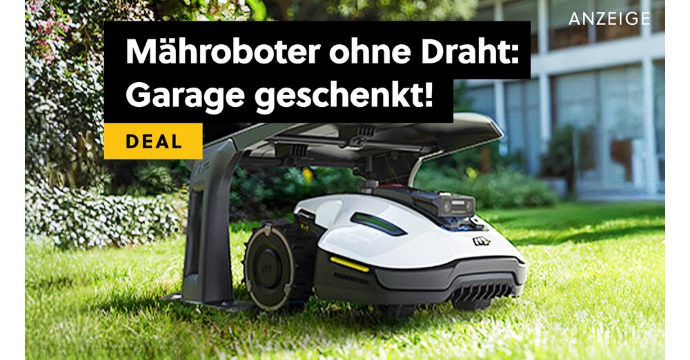 Einer der besten Mähroboter ohne Begrenzungsdraht für kleinere Gärten ist gerade im Supersale - und schenkt euch die Garage mit dazu!