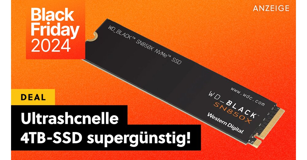 SSD de 4 To à un prix avantageux : le WD_Black SN850X ultra-rapide est moins cher que jamais !