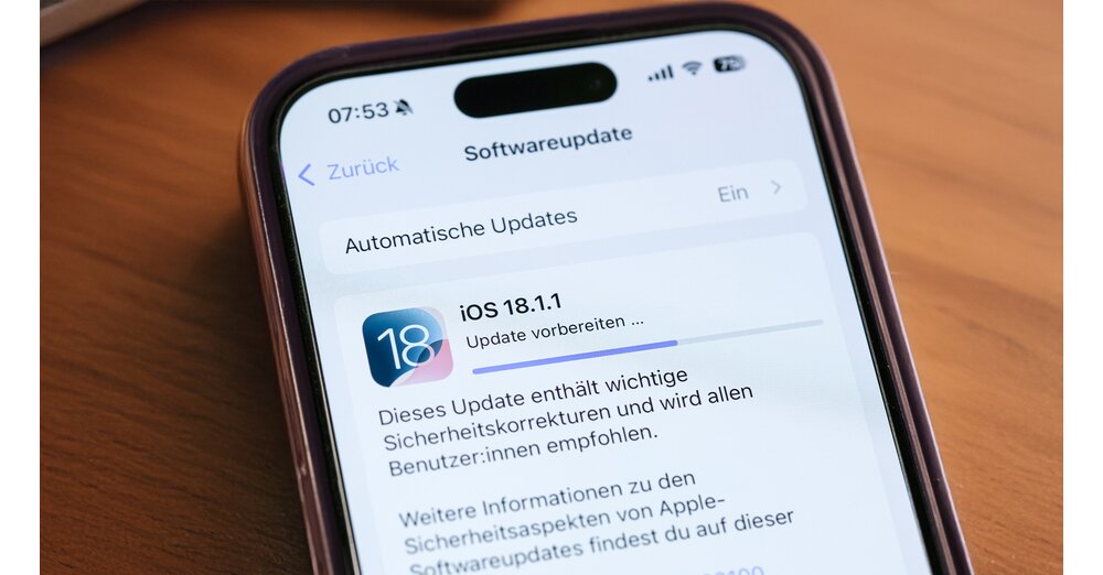 Mise à jour de sécurité importante pour l'iPhone : Apple publie iOS 18.1.1 et iOS 17.7.2