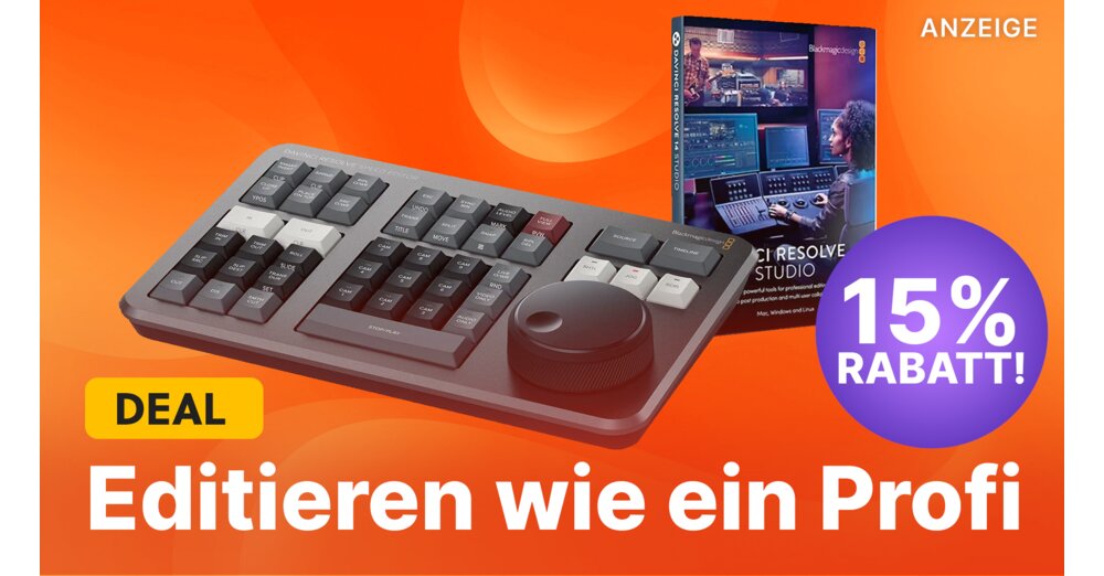 Statt Adobe Premiere: Lifetime-Lizenz von Davinci Resolve Studio