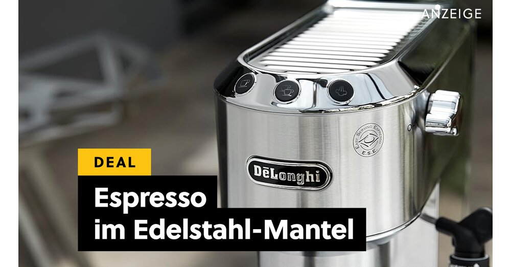 De'Longhi liefert ab: Die wohl schönste Espressomaschine mit Edelstahl-Verkleidung kostet jetzt bei Amazon viel weniger, als ihr denkt!