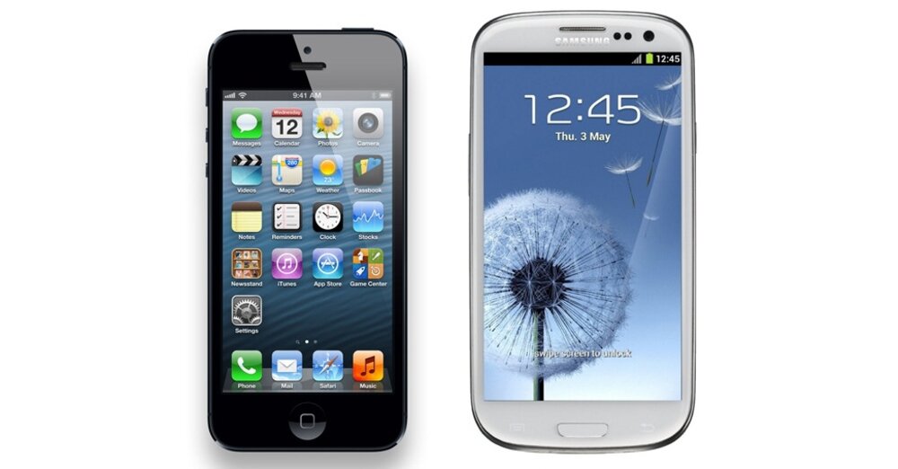 比較アプリのハイエンドスマートフォンiPhone5対Samsung Galaxy S3