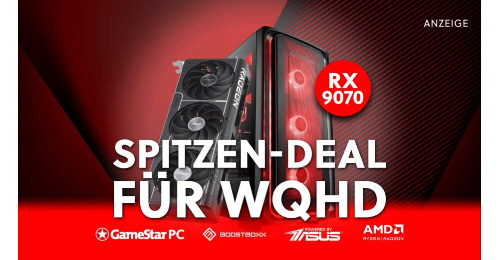 この価格でこのようなゲームPCはいたずらを作成することさえありません：Radeon™RX 9070を使用したWQHD用のFAT Gamestar PC