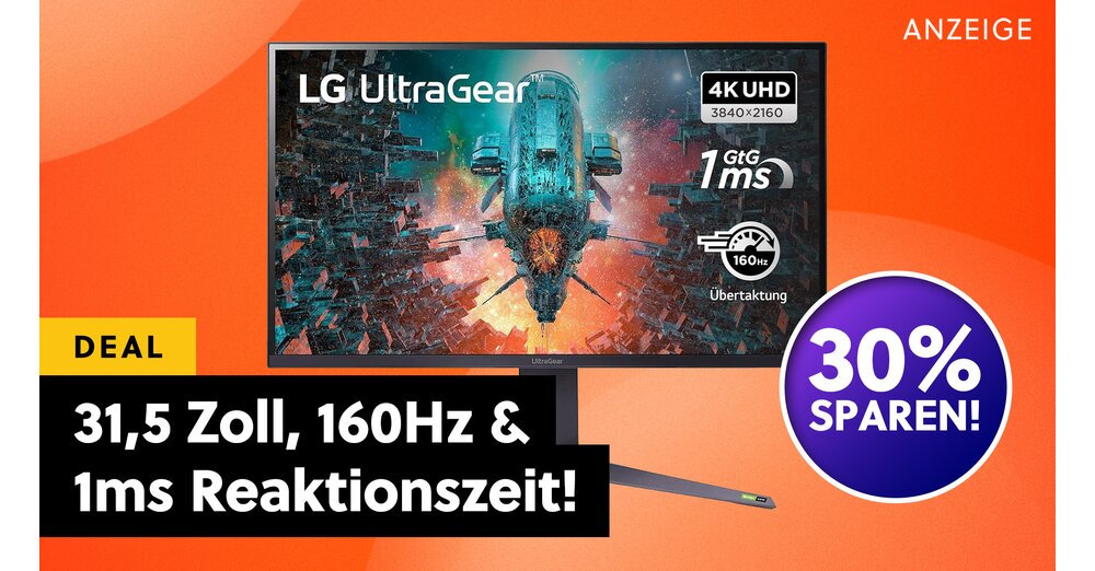 Teaser Computer Monitor DAS Traum-Display über 300€ günstiger bei Amazon: Dieser 4K Gaming ...