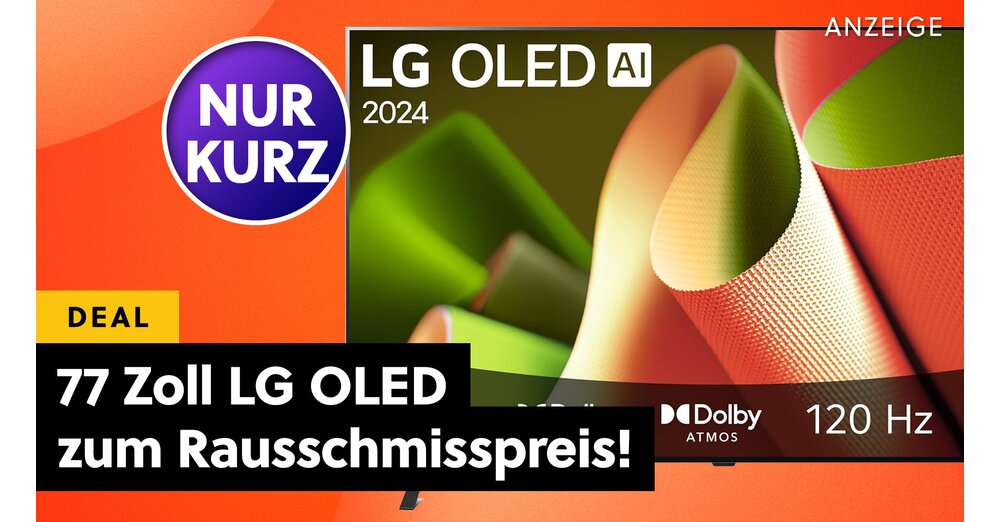 Les grands téléviseurs OLED sont enfin abordables : un téléviseur LG OLED 4K de 77 pouces avec 120 Hz proposé sur Amazon à un prix fantastique !