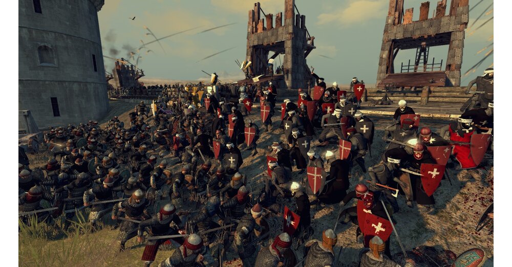中世の王国総戦争1212 AD中世のMODからのADスクリーンショット全体：Attila