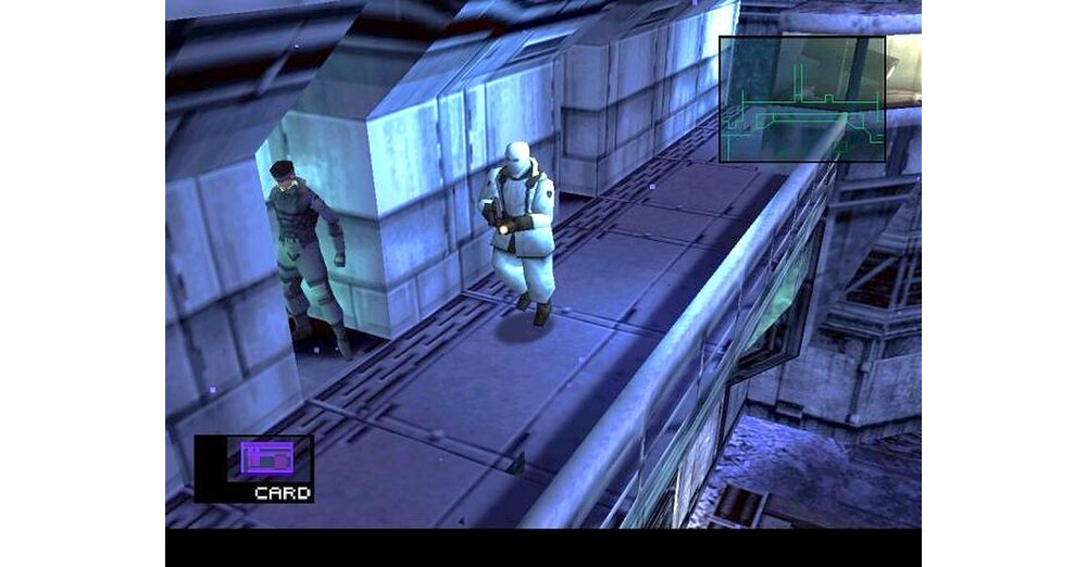 PlayStation版MGS1の高架通路。GameStar掲載資料。
