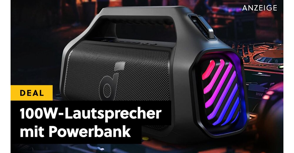 JBL-Alternative im Angebot: 100W Bluetooth-Lautsprecher mit BASS und Powerbank