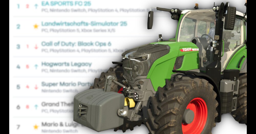 Les jeux les plus vendus en novembre 2024 : Une récolte presque parfaite pour Farming Simulator 25